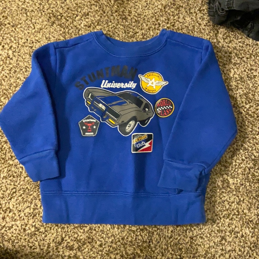 Blue car long sleeve shirt